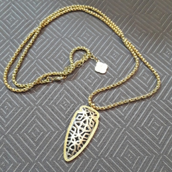 Kendra Scott Two Tone Arrow Necklace - Picture 1 of 2
